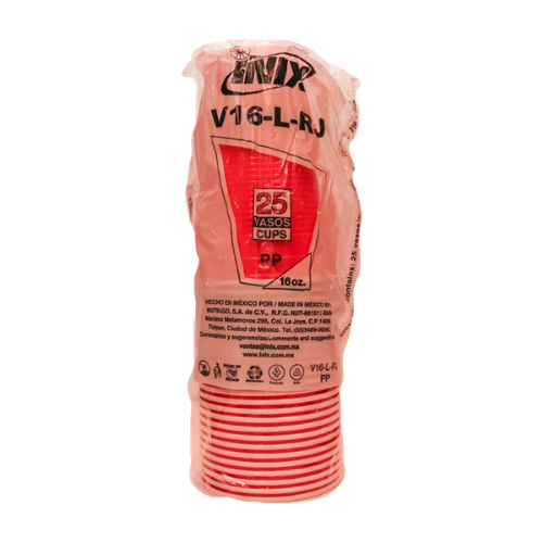 Vasos Rojos 25 PIEZAS