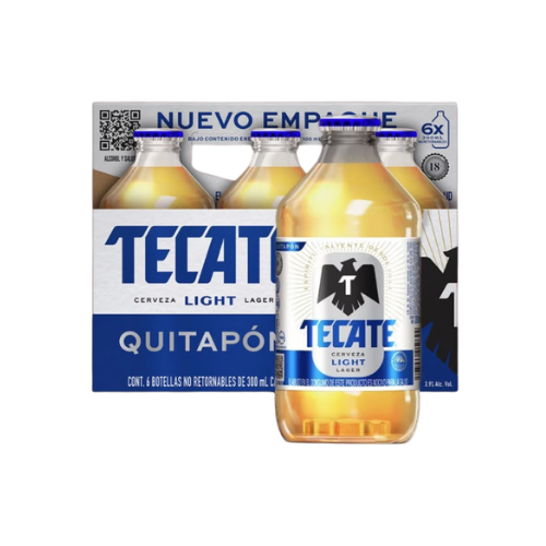 Pack de 6 Tecate Light Quitapón 300ml