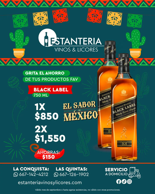 2 x Black Label 750 ml