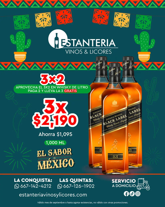3 x Black Label 1000 ml