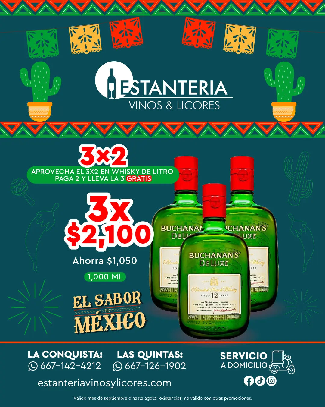 3 x BUCHANANS 12 1000 ml